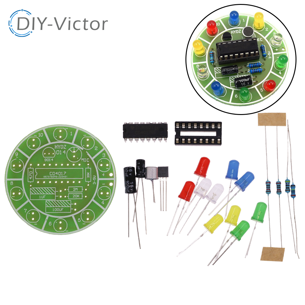 Diy Electronics Lab - 다채로운 음성 제어 회전 LED 조명