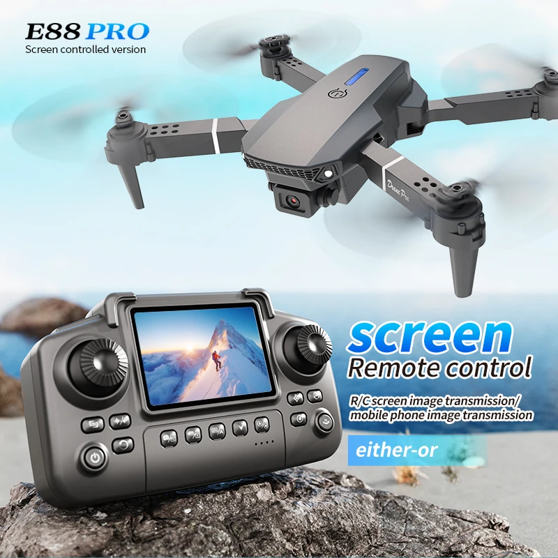 전문 E88 프로 드론 스크린 8K HD 카메라 WiF - Diy Drone Electronics 리뷰 및 가격