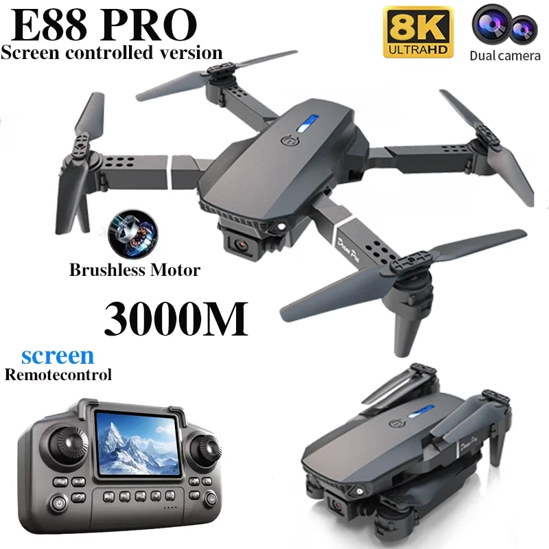 전문 E88 프로 드론 스크린 8K HD 카메라 WiF - Diy Drone Electronics 리뷰 및 가격