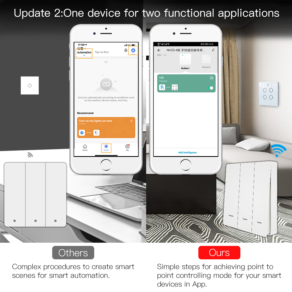 MOES Tuya ZigBee 씬 스위치 무선 푸시 버 - Push Button Tactile 리뷰 및 가격