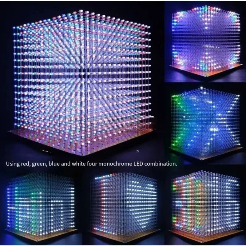 3 D16mini 라이트 큐브 키트 16x16x16 전 - Diy Electronics 리뷰 및 가격