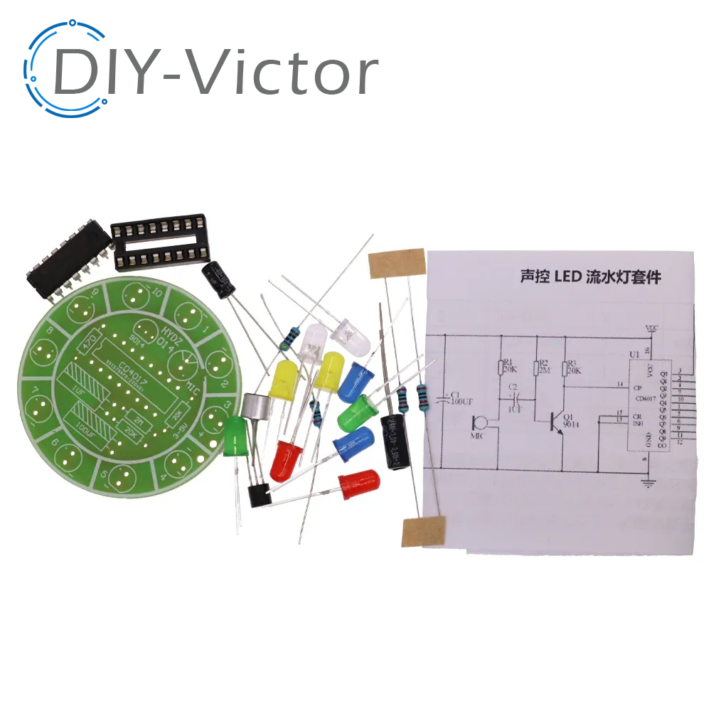 다채로운 음성 제어 회전 LED 조명 키트, CD401 - Diy Electronics Lab 리뷰 및 가격