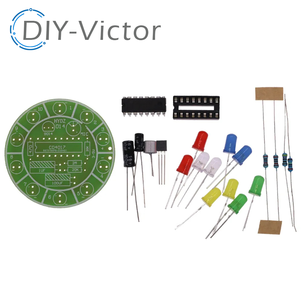 다채로운 음성 제어 회전 LED 조명 키트, CD401 - Diy Electronics Lab 리뷰 및 가격