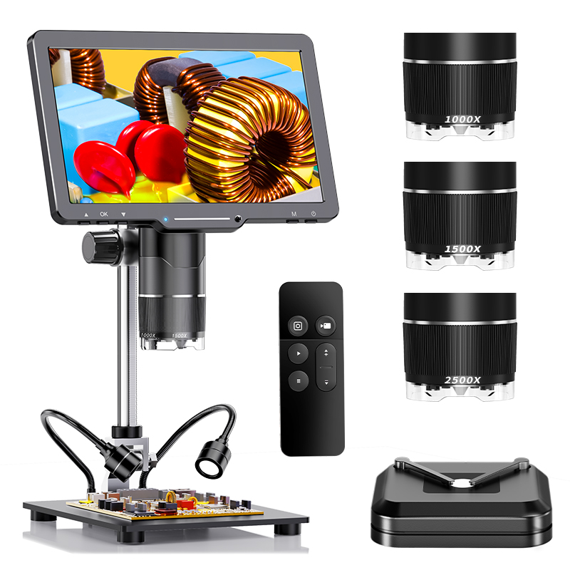 2500X HDMI 디지털 현미경 3 렌즈 2K 비디오 - Diy Electronics Videos 리뷰 및 가격