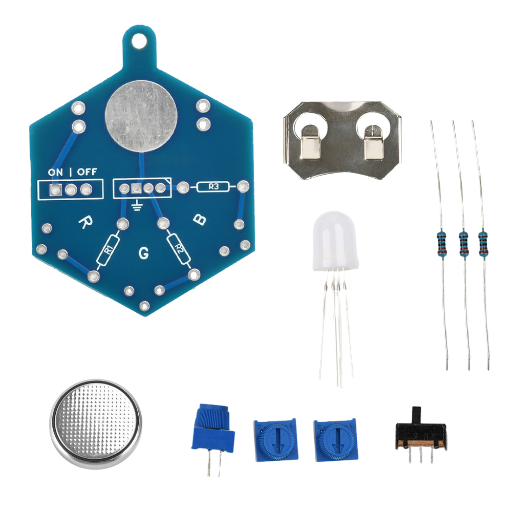 RGB LED 조명 회로 기판 용접 연습 DIY 전자  - Diy Electronics Lab 리뷰 및 가격